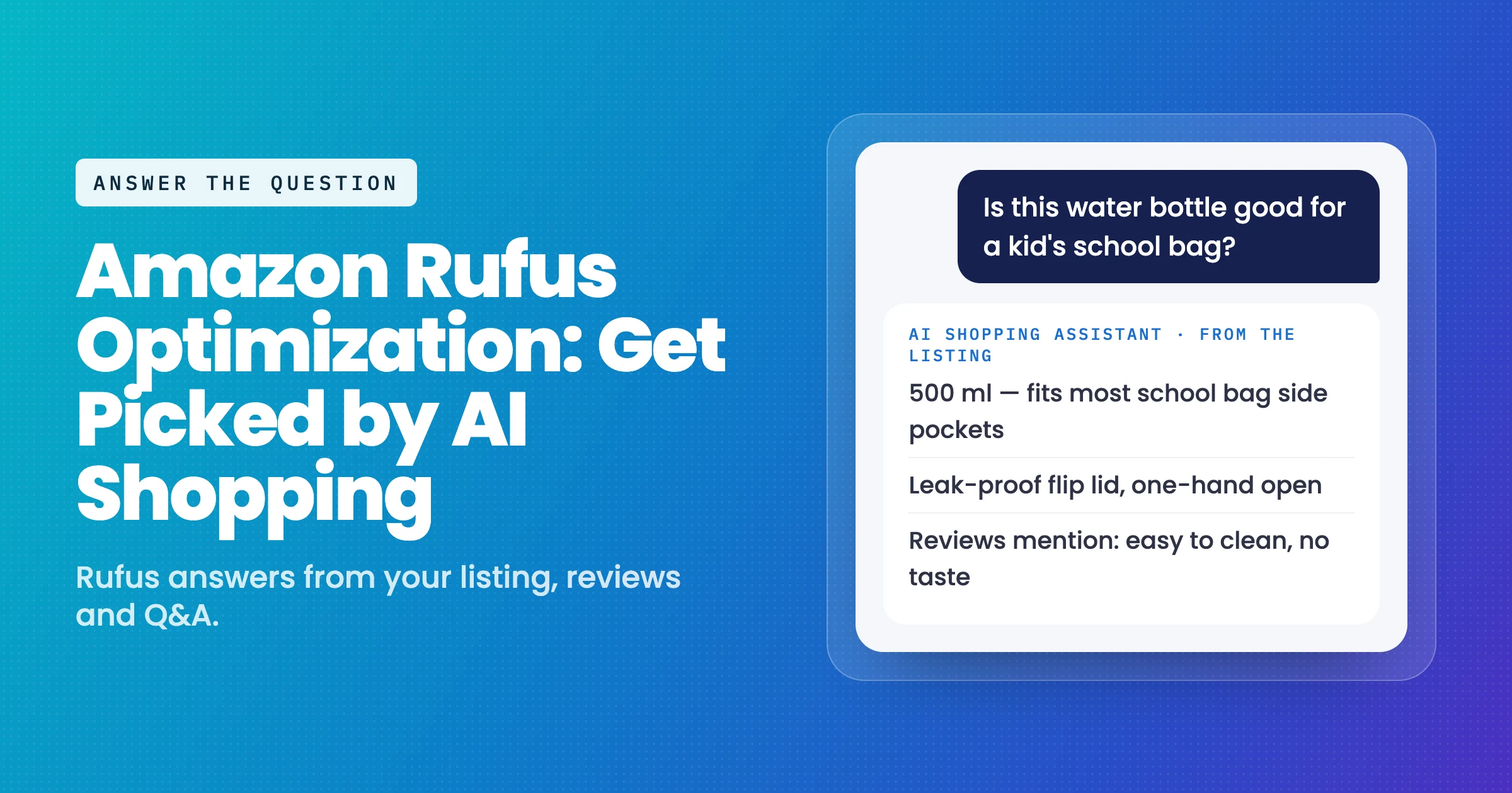 Amazon Rufus Optimization: How to Get Recommended by Amazon's AI Shopping Assistant — MotionTrust Digital