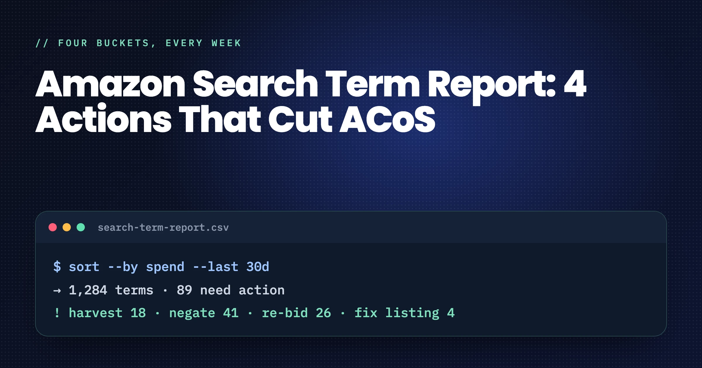 The Amazon Search Term Report: How to Read It and What to Do Next — MotionTrust Digital